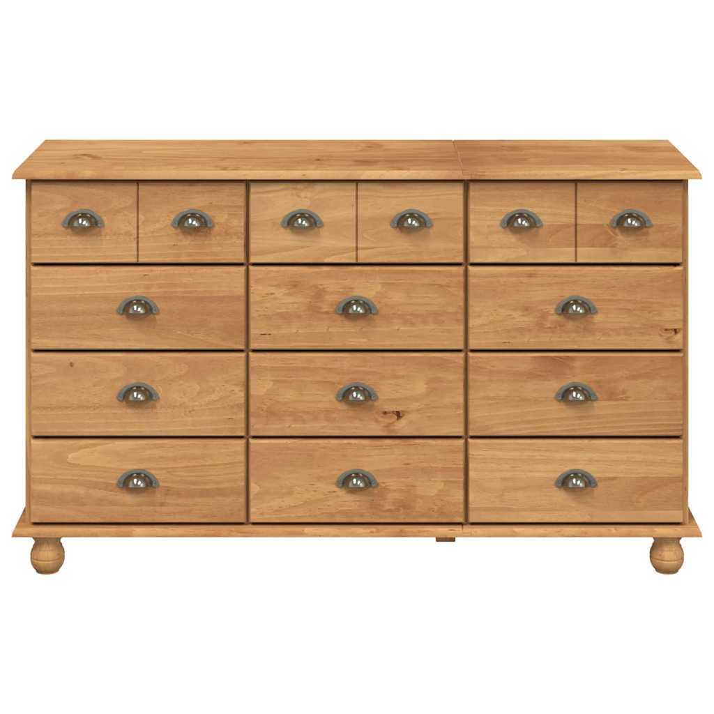 vidaXL Chest of Drawer ASKIM Brown 79 x 40 x 133.5 cm Solid Pine Wood 6