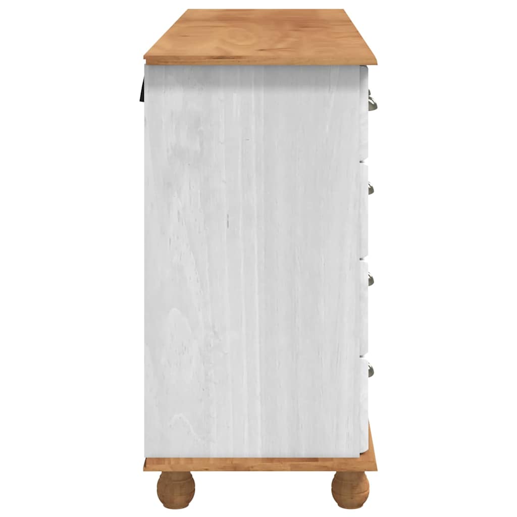 vidaXL Chest of Drawer ASKIM White 79 x 40 x 133.5 cm Solid Pine Wood 6
