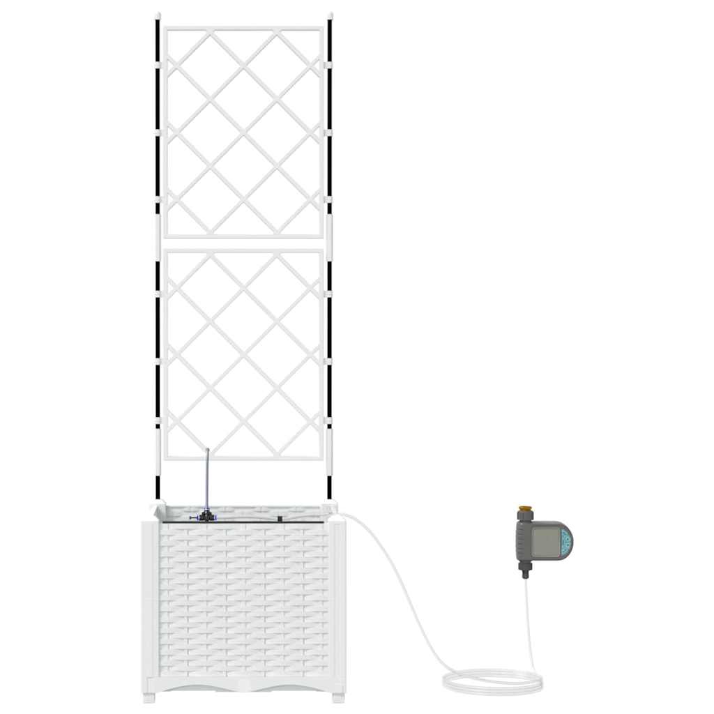 vidaXL Garden Planter White 40 x 40 x 142 cm PP 6