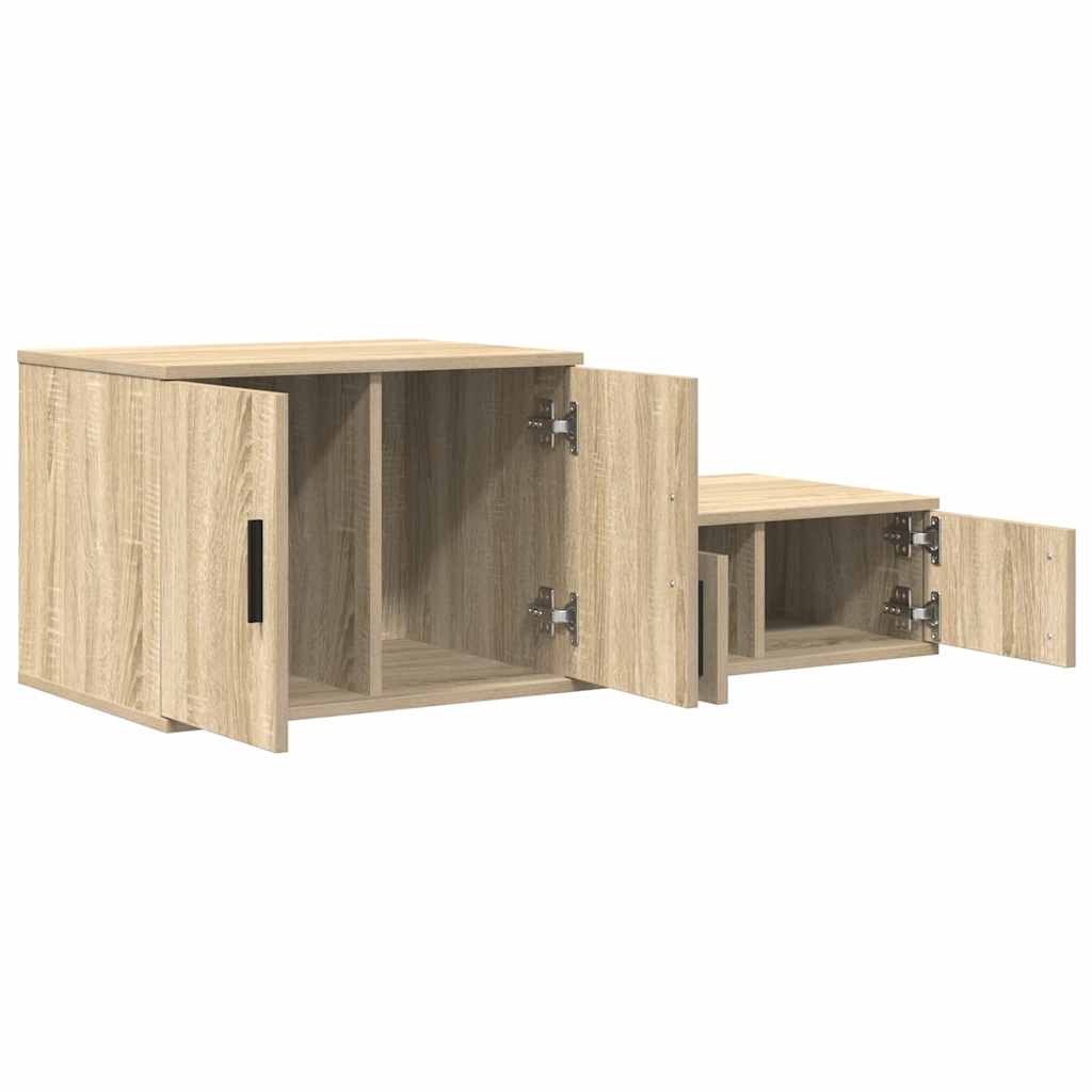 vidaXL Storage Cabinet 2 pcs Sonoma Oak 103 x 41 x 40 cm 6