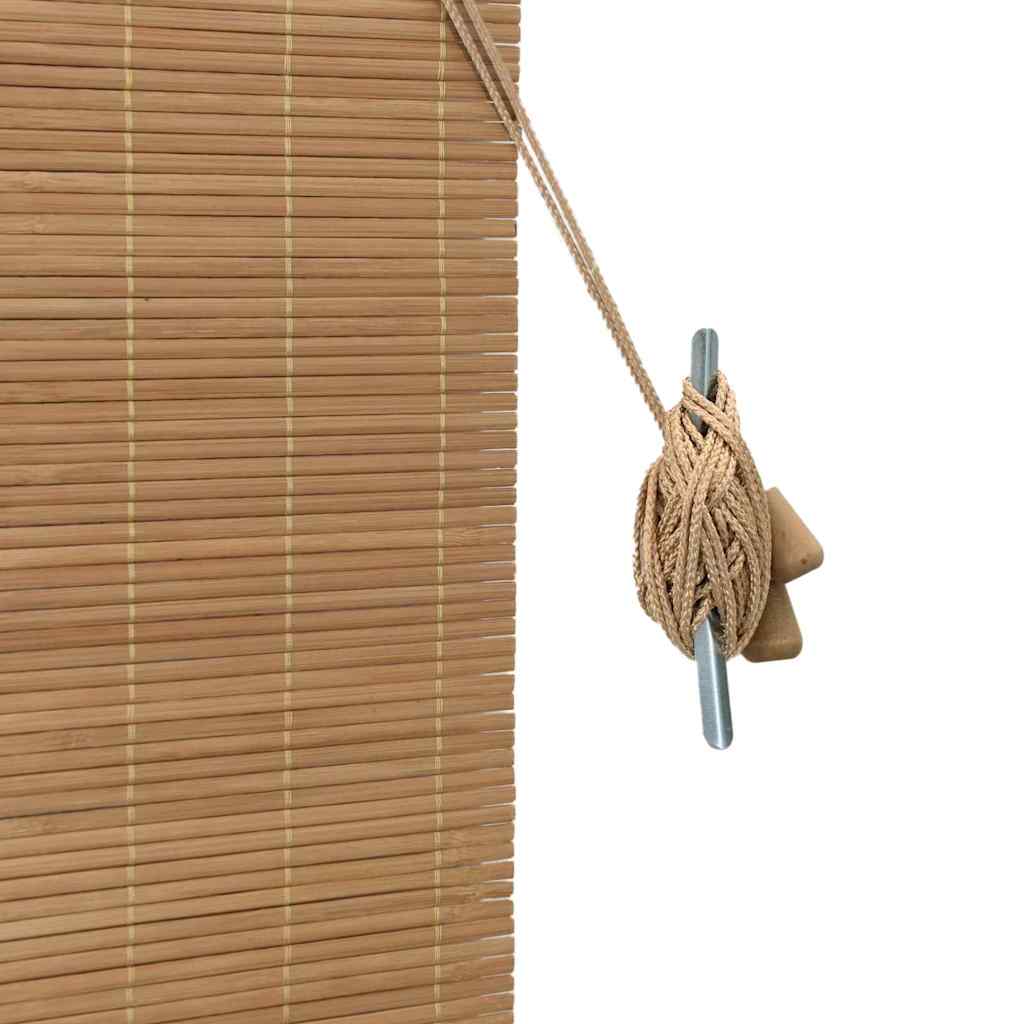 vidaXL Roller Blind Brown 150 x 160 cm Bamboo 6