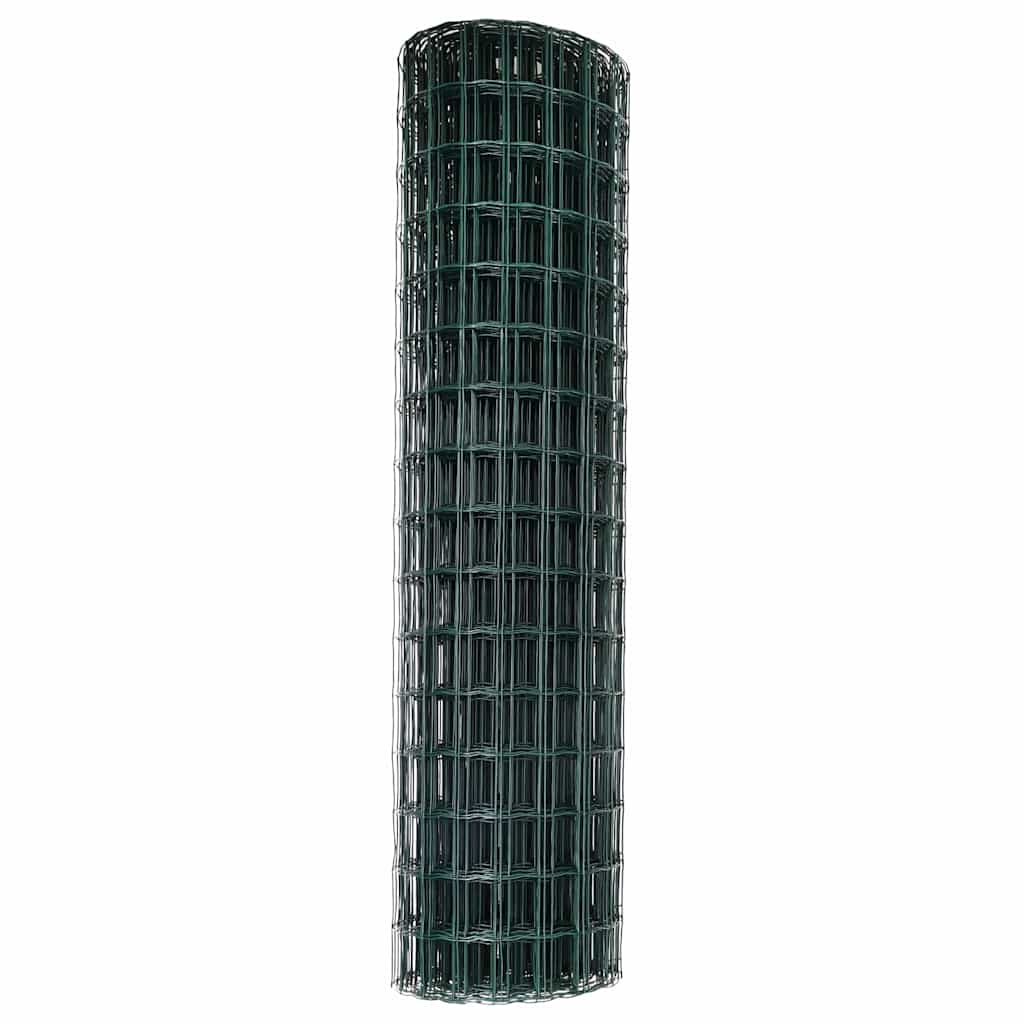 vidaXL Euro Fence 1 x 25m PVC-coated iron Green 6