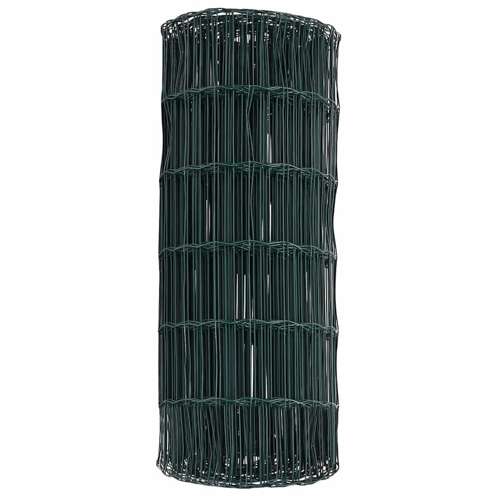 vidaXL Euro Fence 0.4 x 50 m PVC-coated iron Green 6