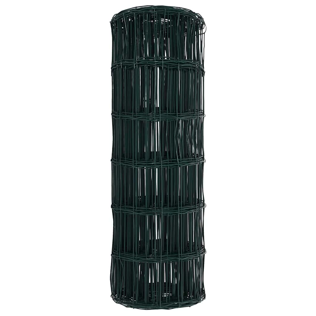 vidaXL Euro Fence 0.4 x 50 m PVC-coated iron Green 6