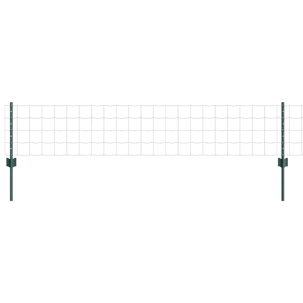 Euro Fence with Post PVC-Coated Steel Green Mesh