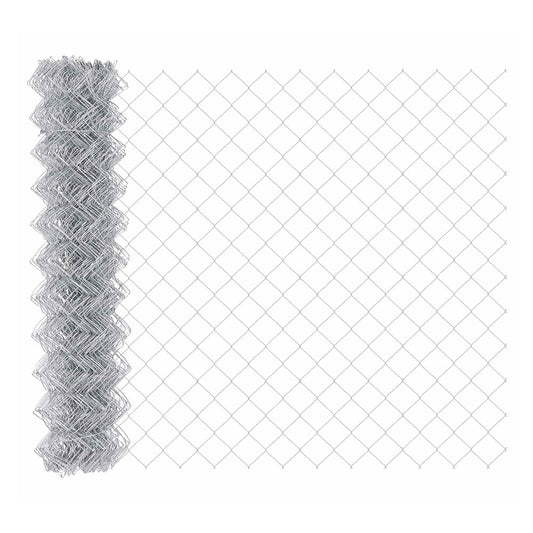 Chain Link Fence Galvanised steel Mesh size Silver