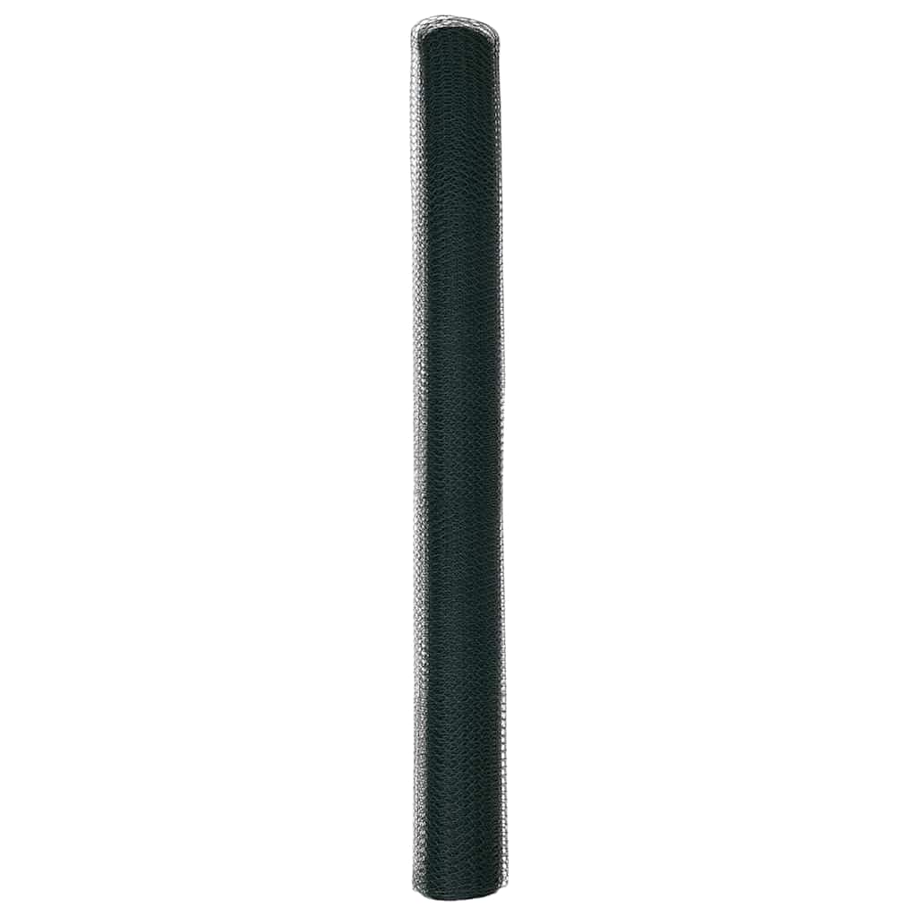 vidaXL Hexagon Fence 1.5 x 50 m PVC Green 6