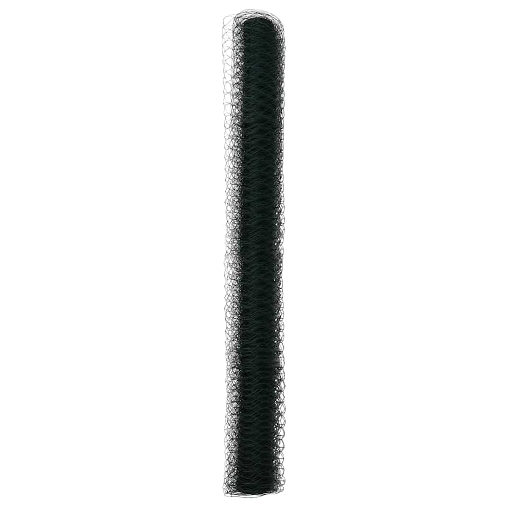 vidaXL Hexagon Fence 1.5 x 50 m PVC Green 6