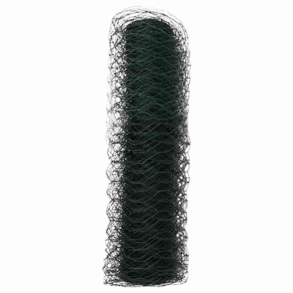 vidaXL Hexagon Fence 0.8 x 100 m PVC Green 6