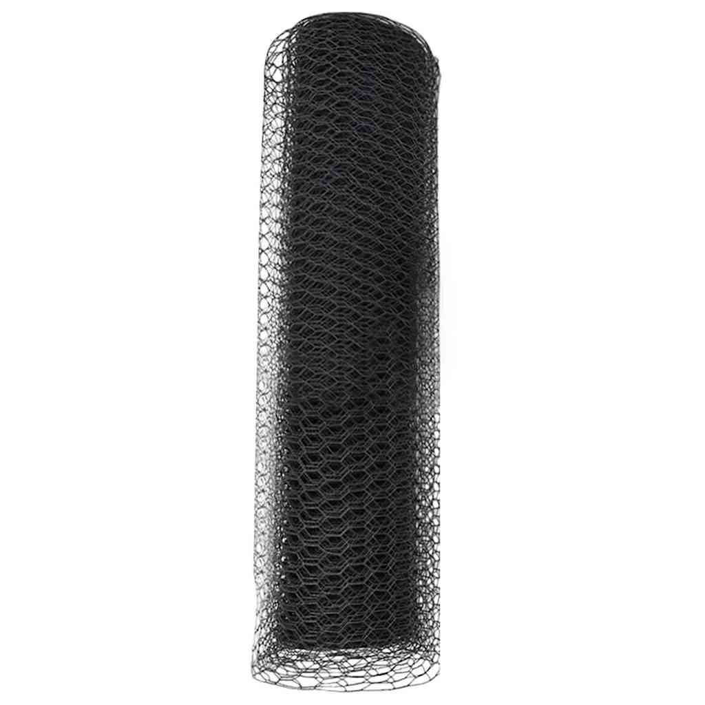 vidaXL Hexagon Fence 0.6 x 100 m PVC Grey 6