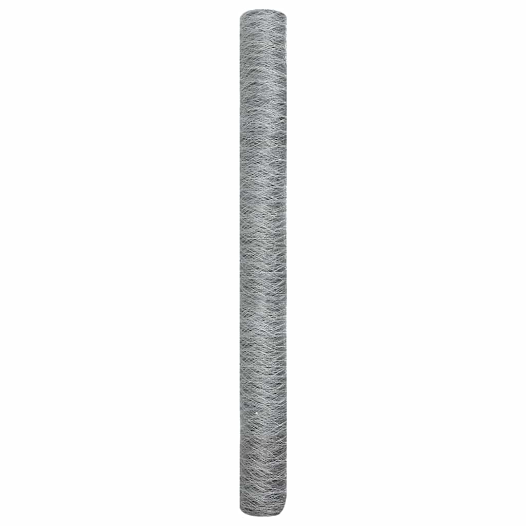 vidaXL Hexagon Fence 1.6 x 50 m Galvanised steel Silver 6