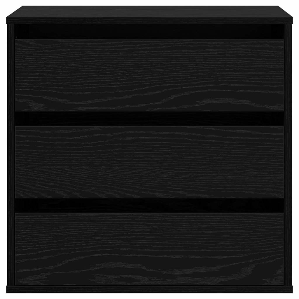 vidaXL Drawer Cabinet 3-Drawer Black 61 x 41 x 58 cm Engineered Wood 6
