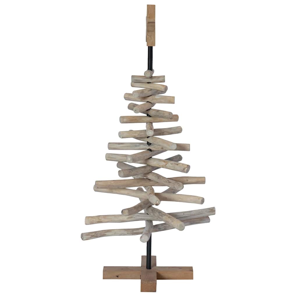 vidaXL Christmas Tree Brown 90 cm Solid teak wood 6