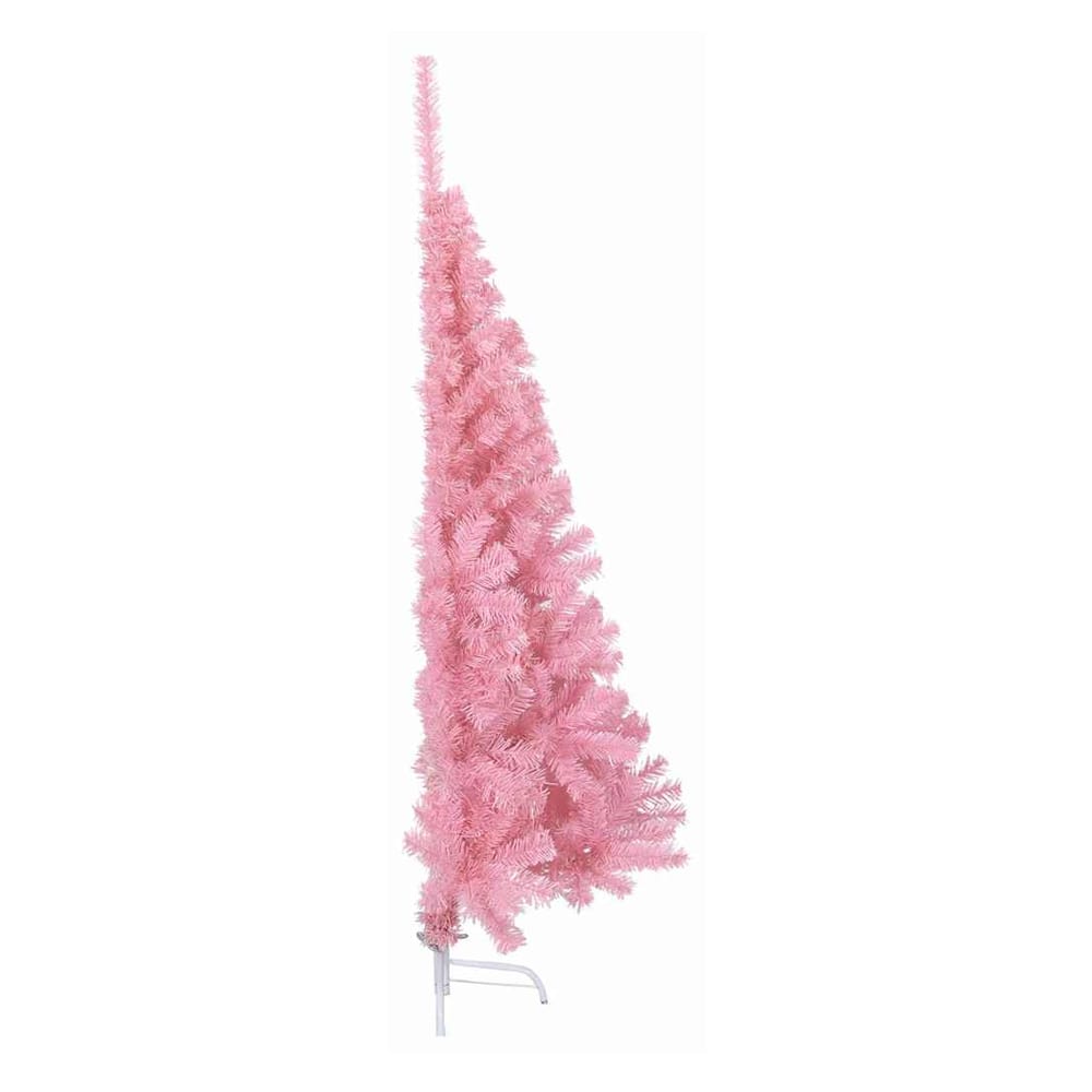 Artificial Pre-lit Christmas Tree PVC 180 cm Pink without baubles
