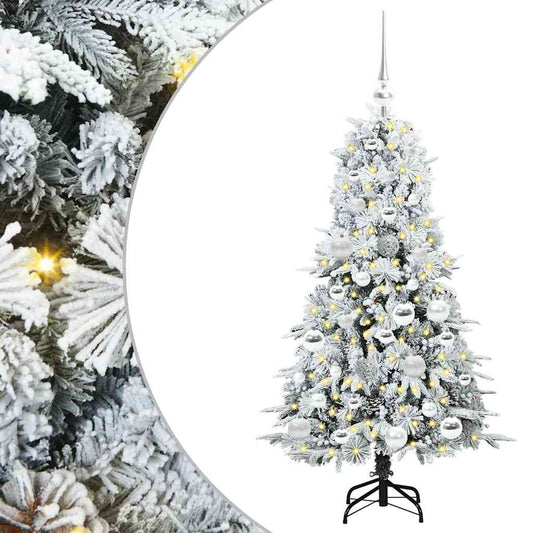 vidaXL Artificial Hinged Christmas Tree White 120 cm PE and PVC 2