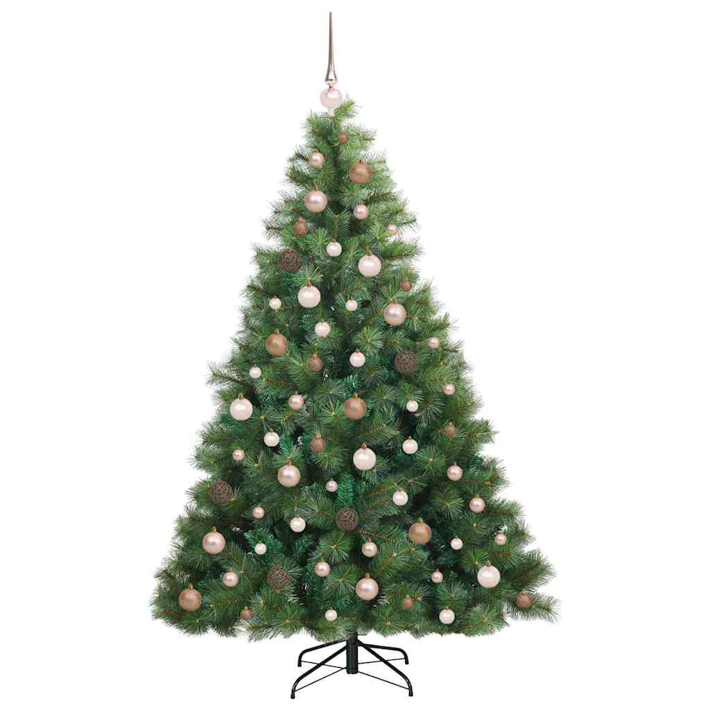 vidaXL Artificial Christmas Tree with 300 LEDs Green 180 cm PE and PVC 4
