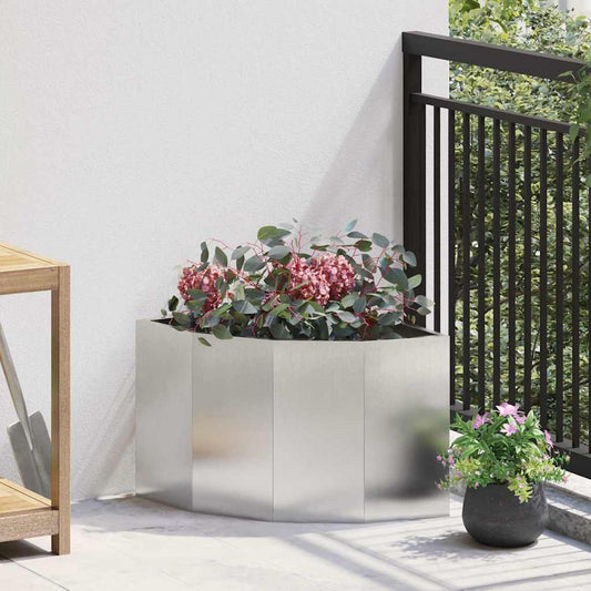 Corner Planter 45 x 45 x 35 cm Steel Stainless steel