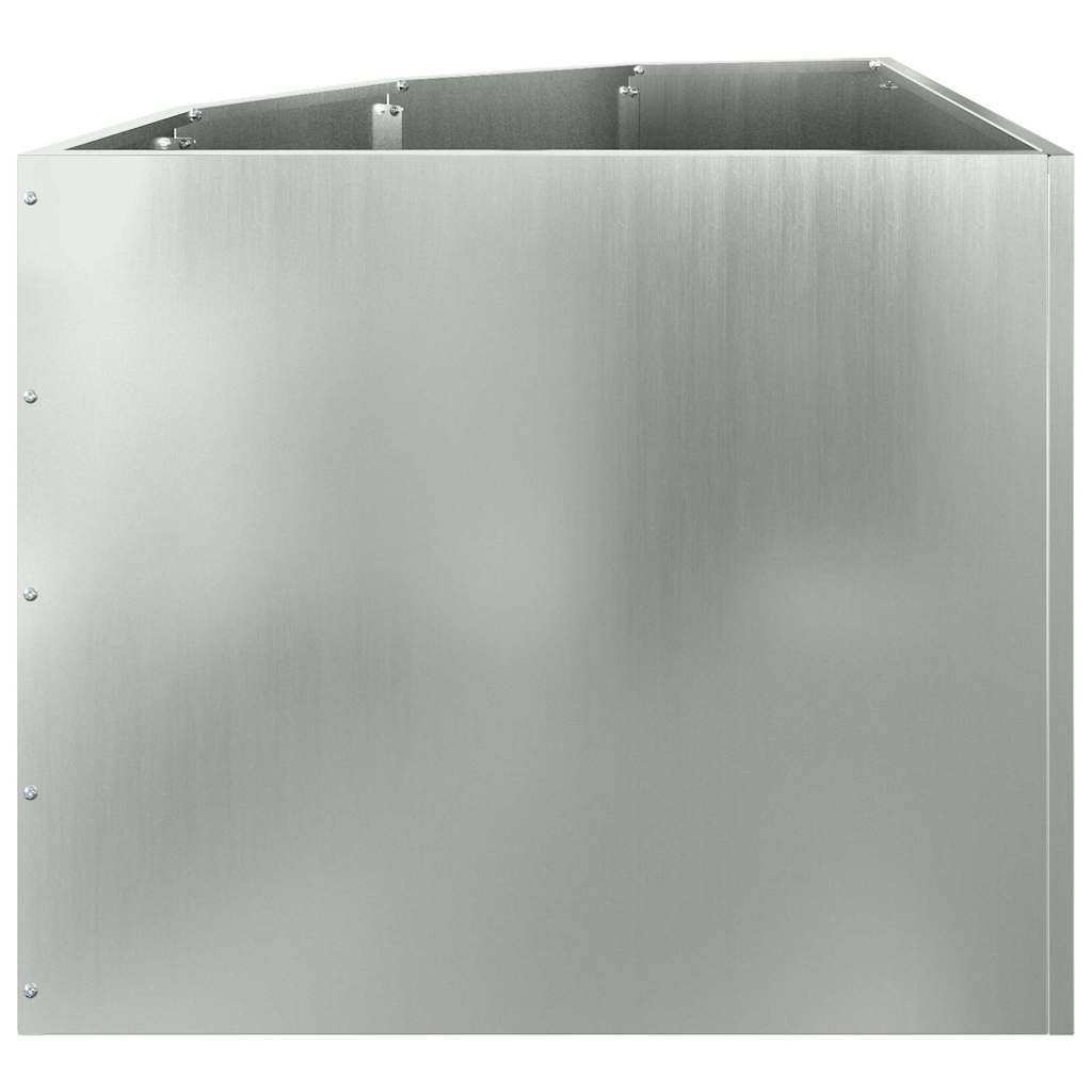 vidaXL Corner Planter Silver 60 x 60 x 50 cm Galvanised steel 6