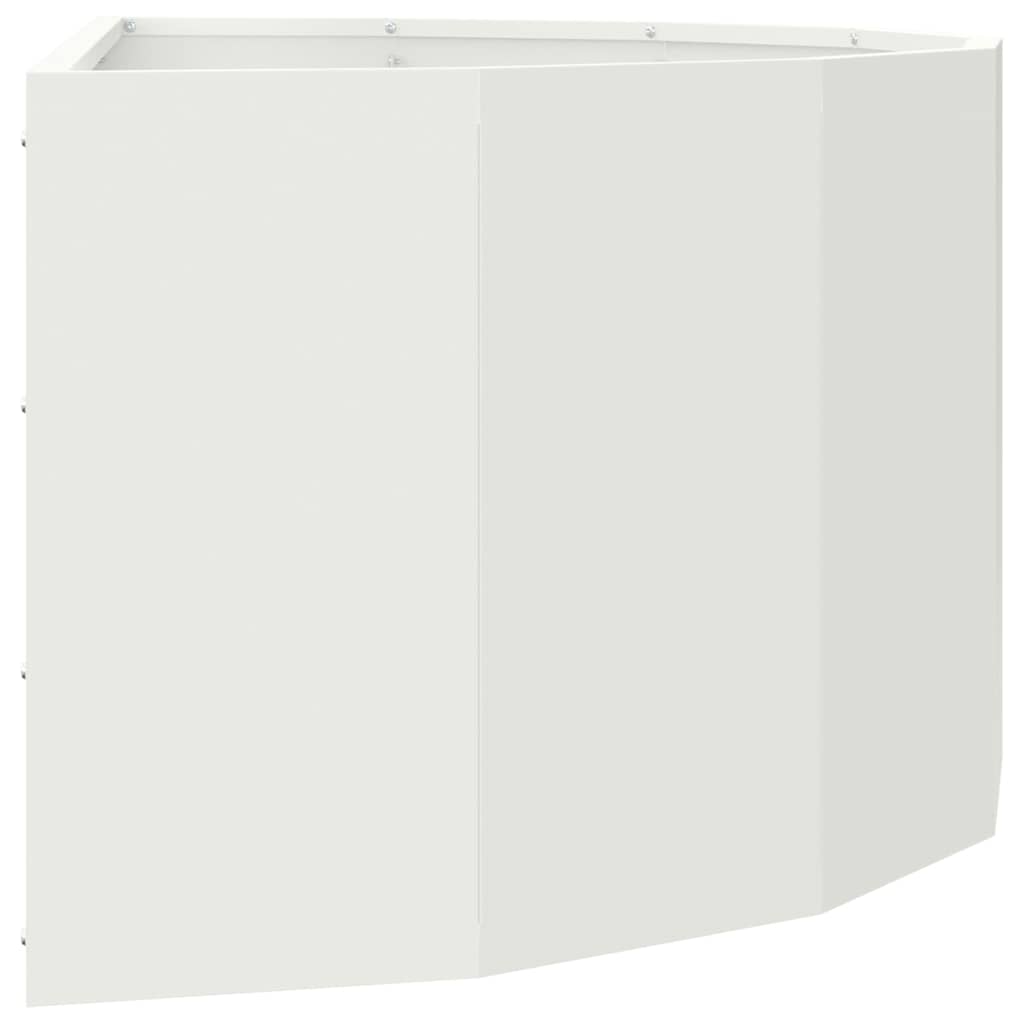 vidaXL Planter White 90 x 45 x 35 cm Steel 6