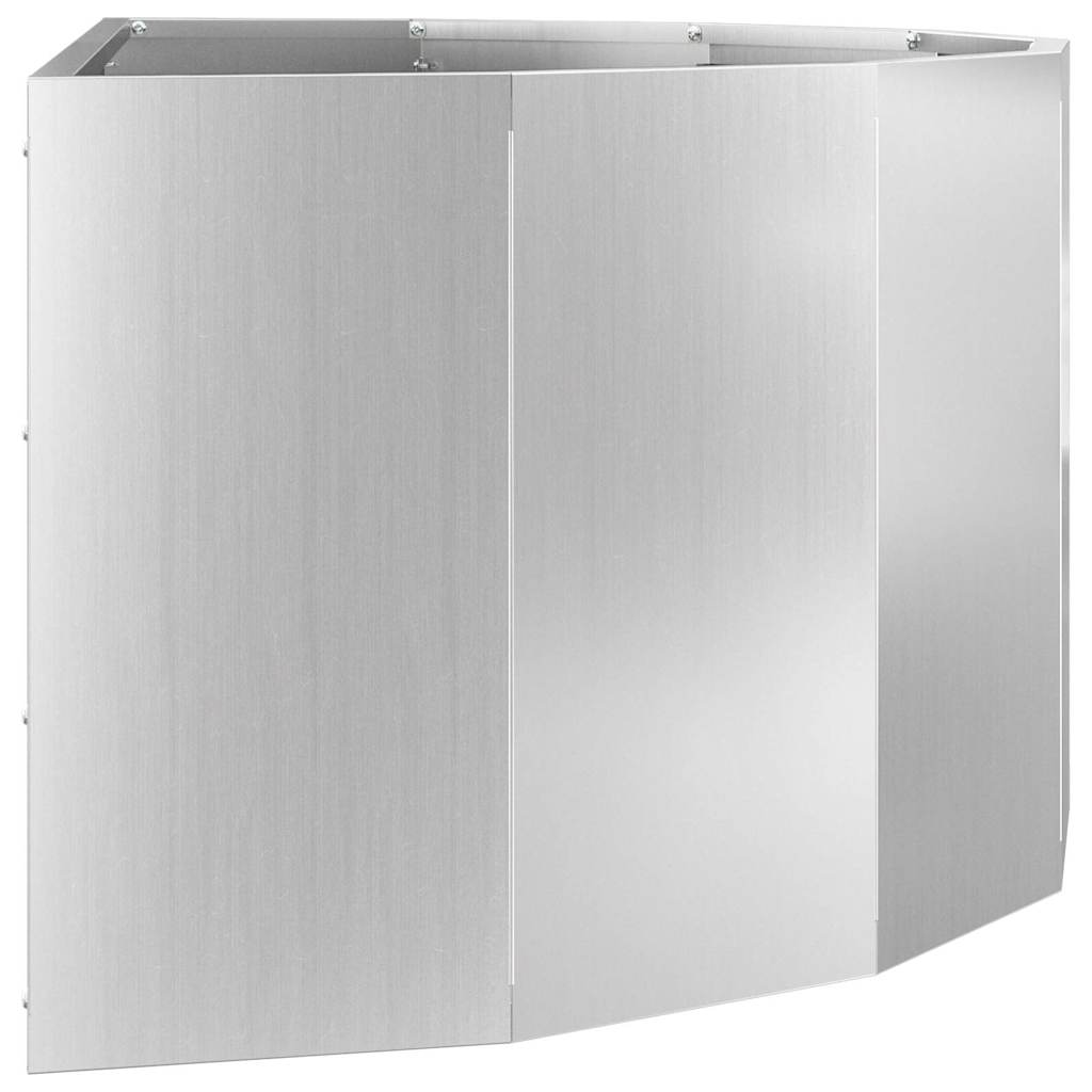 vidaXL Planter Silver 90 x 45 x 35 cm Galvanised Steel 6