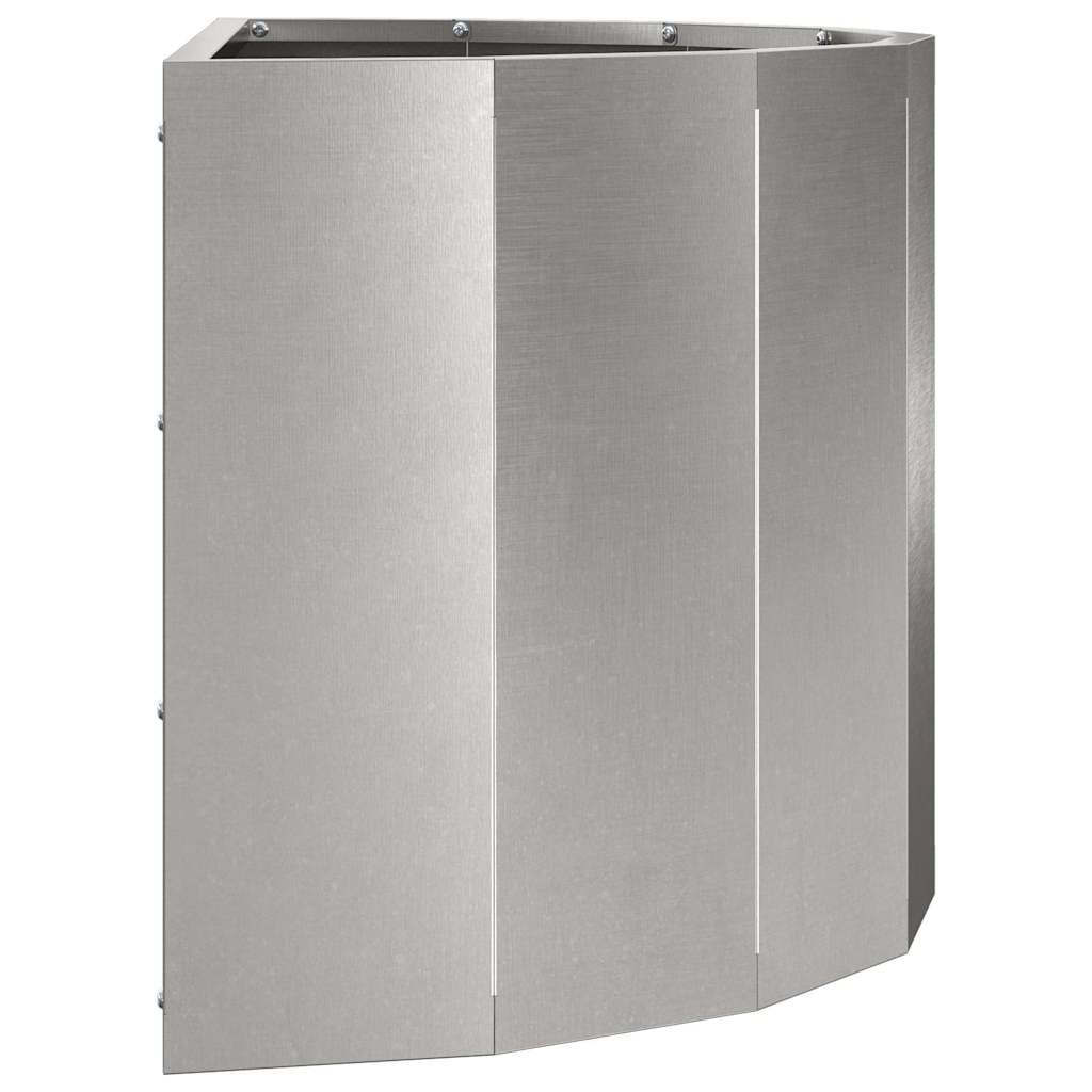 vidaXL Planter Silver 60 x 30 x 35 cm Stainless Steel 6