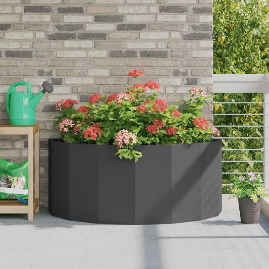 Planter 120 x 60 x 50 cm Steel Black