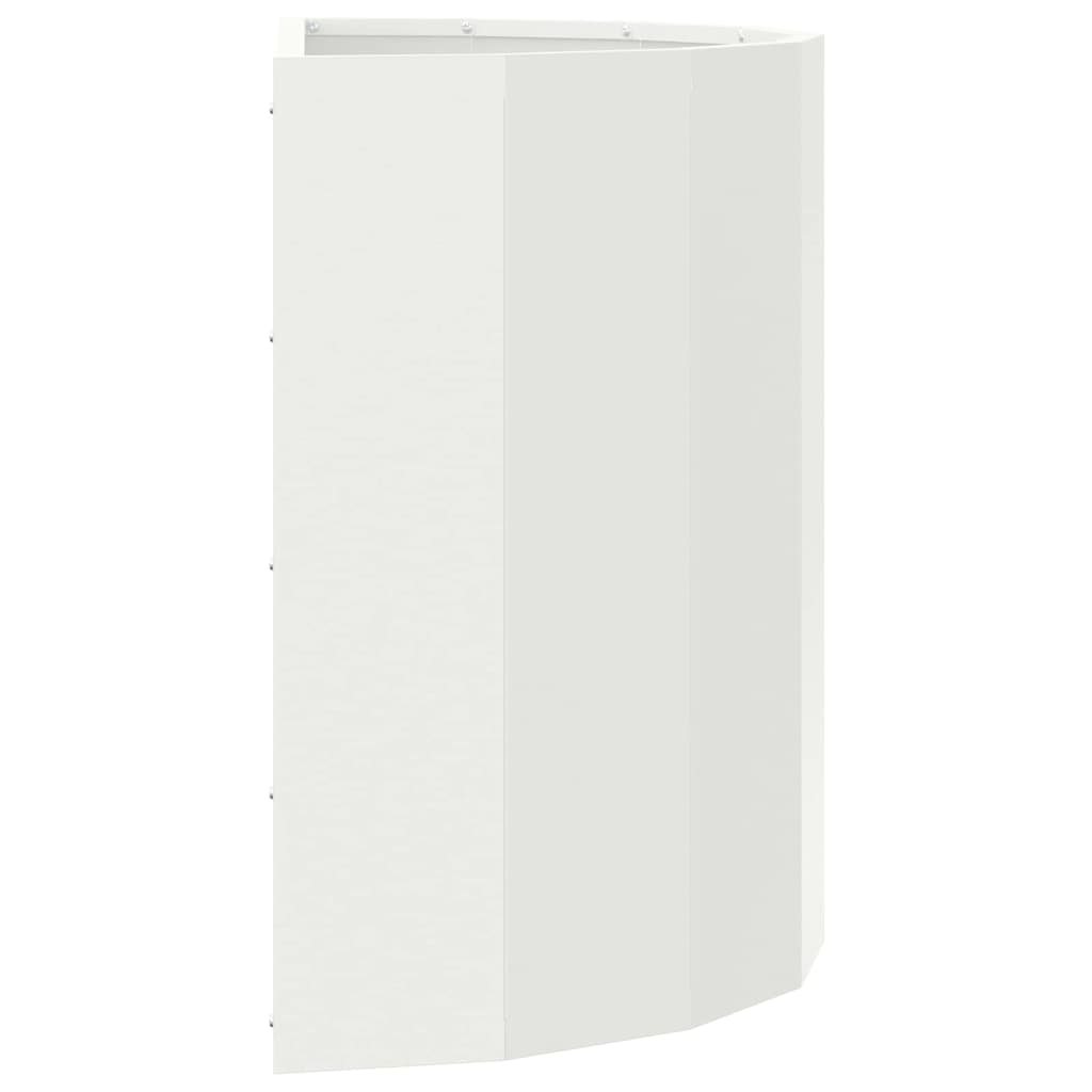 vidaXL Planter White 60 x 30 x 50 cm Steel 6