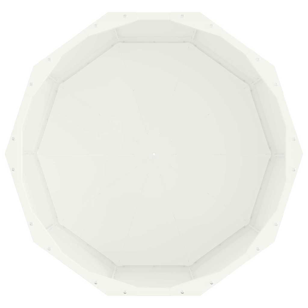vidaXL Planter White 60 x 60 x 35 cm Steel 6