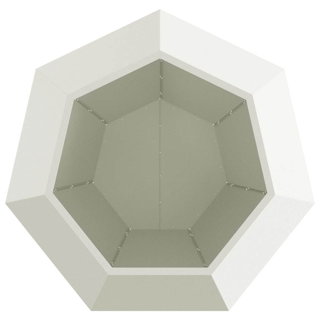 vidaXL Planter White 100 x 100 x 80 cm Steel 6