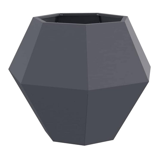 Planter 75 x 75 x 60 cm Steel 1 Width 75 cm Anthracite