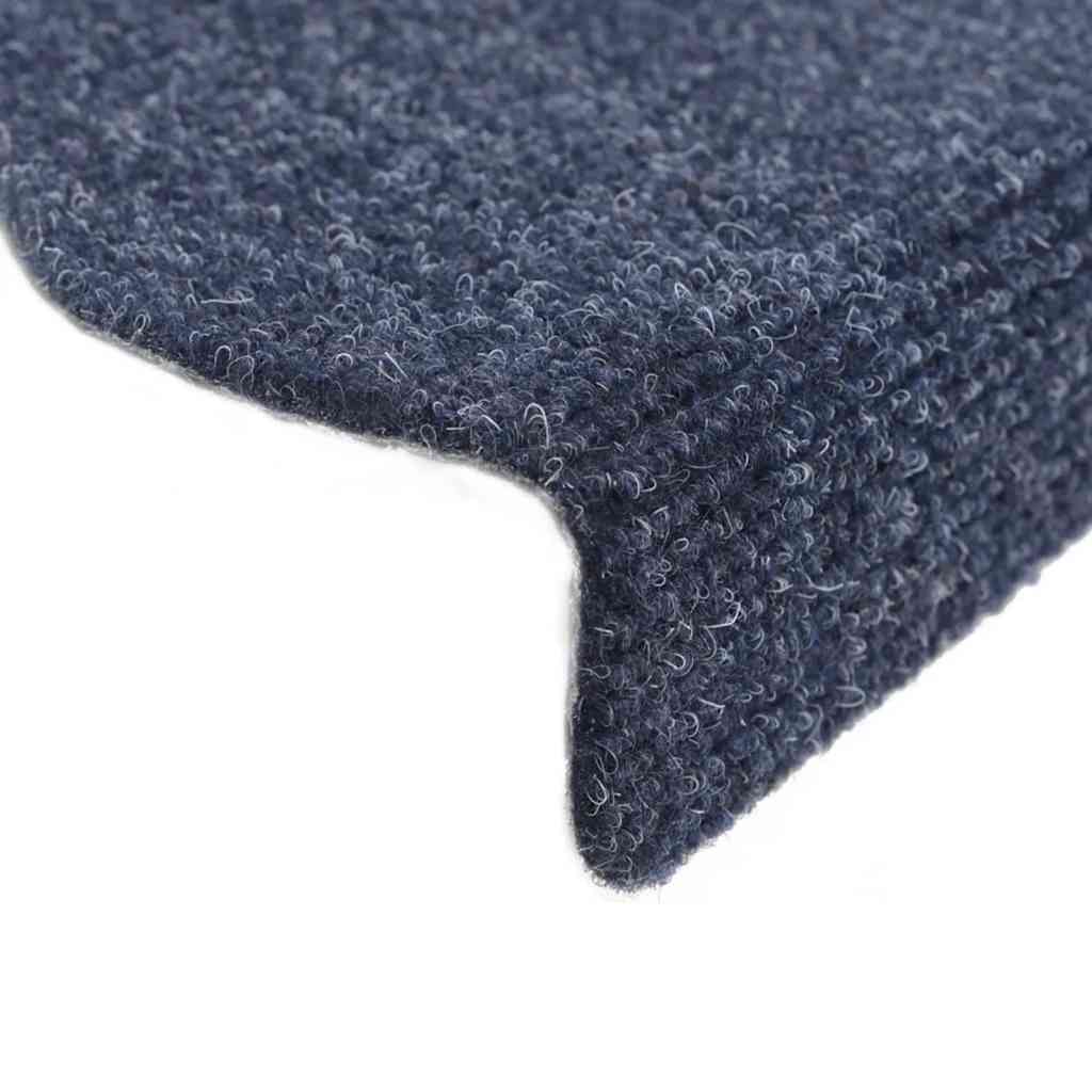 vidaXL Stair Mats Self-adhesive 20 pcs 65x21x4 cm Blue Half Round Large 6