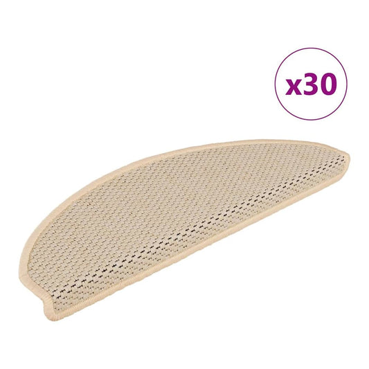 Stair Mats Self-adhesive Sisal-Look 65x21x4 cm 30 pcs Berber