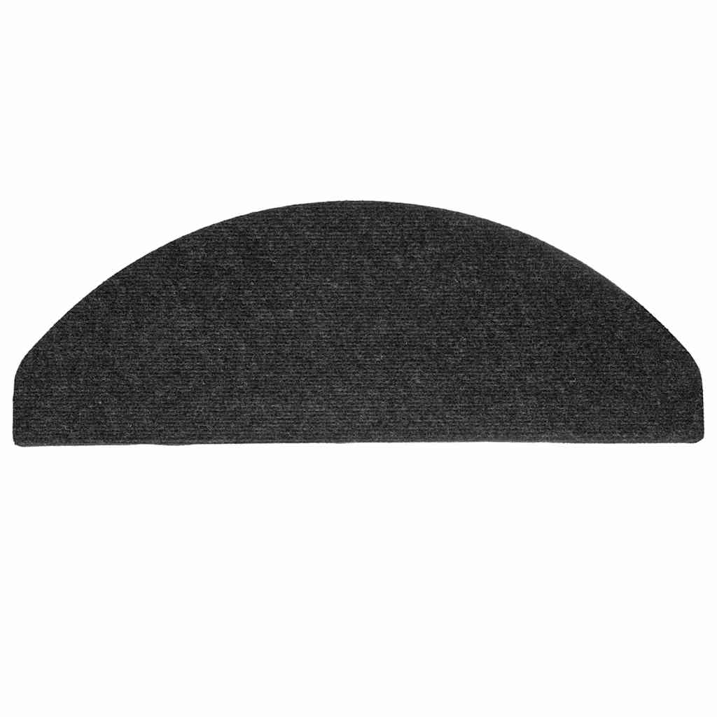 vidaXL Stair Mats Self-adhesive 20 pcs Black 65x22,5x3,5 cm 6