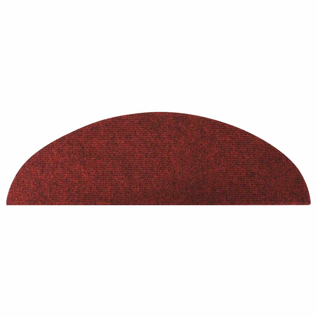 vidaXL Stair Mats Self-adhesive 30 pcs Red 56x17x3 cm 6