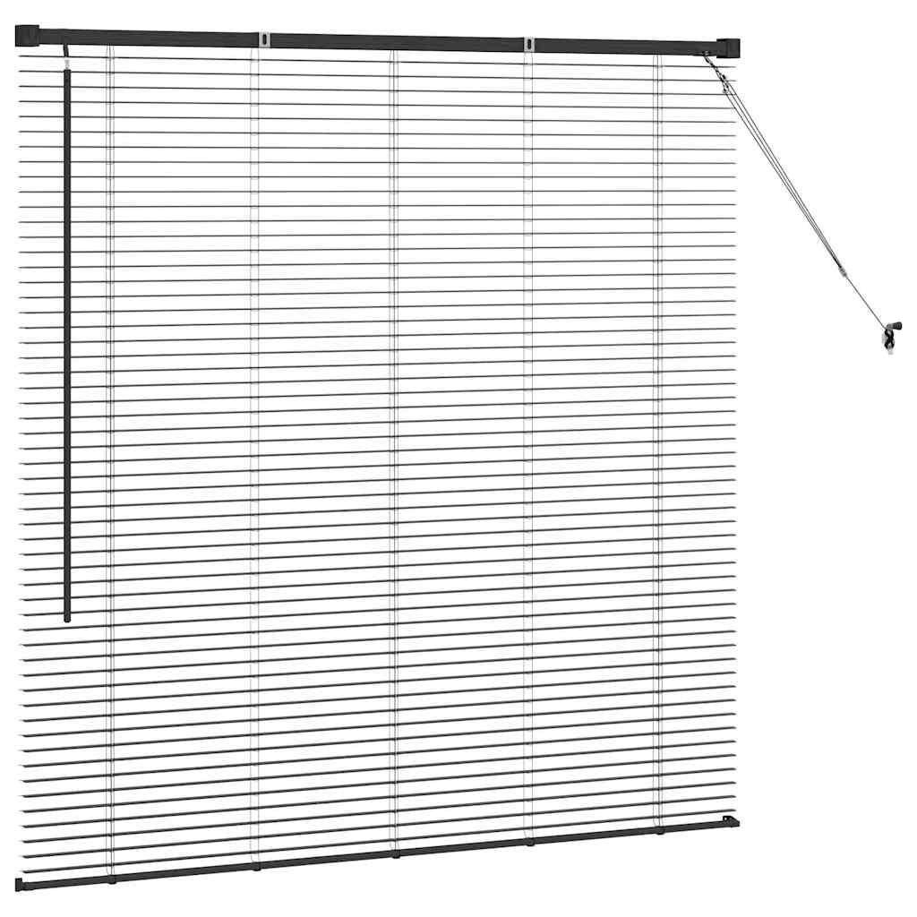 vidaXL Venetian Blind Black 130 x 125 cm 25 mm Aluminium 6