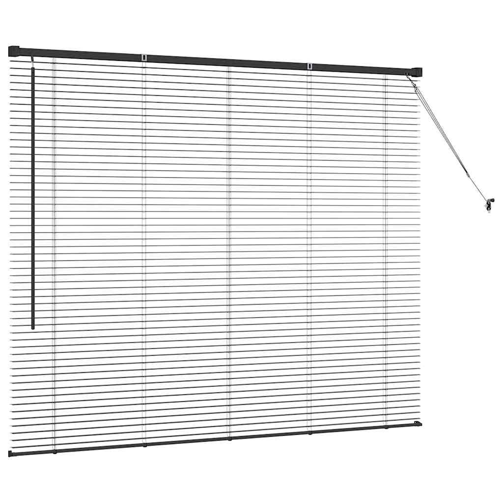 vidaXL Venetian Blinds Black 130 x 160 cm Aluminium 6
