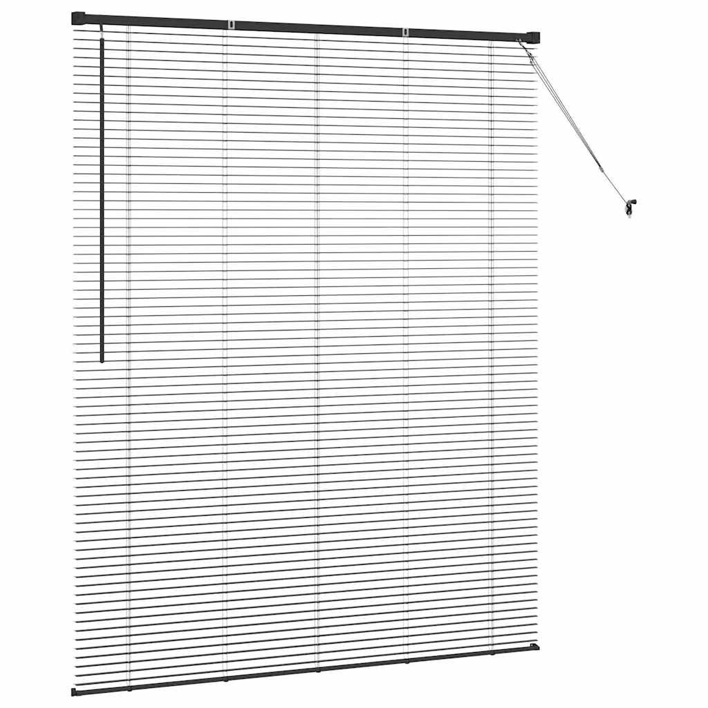 vidaXL Venetian Blinds Black 175 x 150 cm Aluminium 6