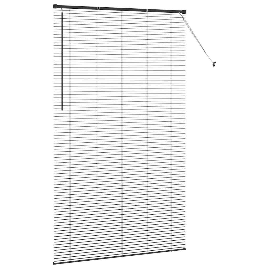 vidaXL Venetian Blinds Black 220 x 125 cm Aluminium 6