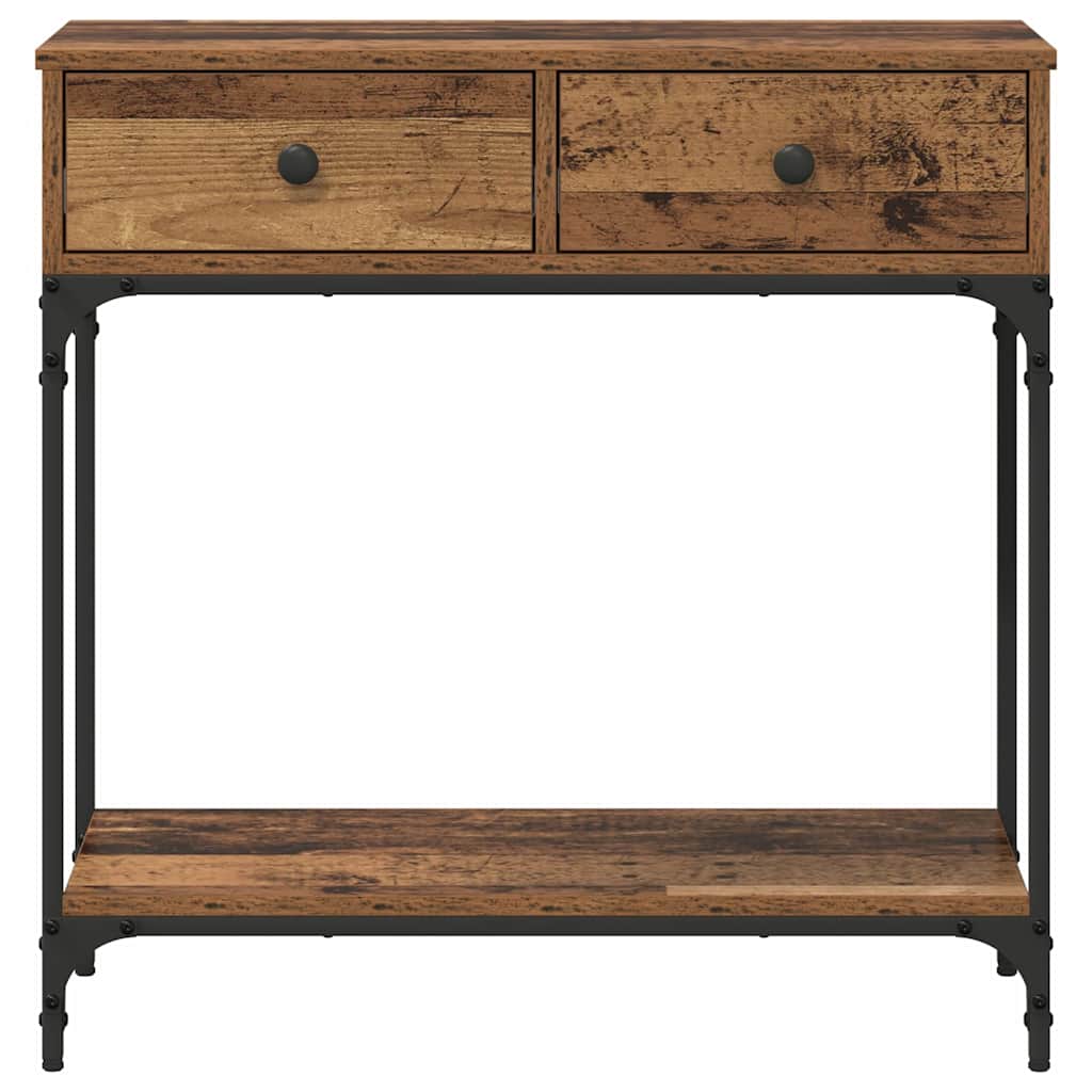 vidaXL Console Table Old wood 75 x 34.5 x 75 cm Engineered wood 6