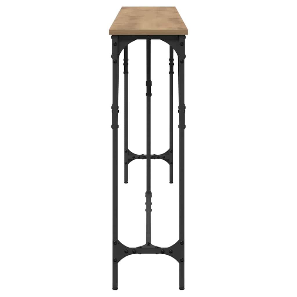 vidaXL Console Table Artisan oak 180 x 23 x 75 cm 6