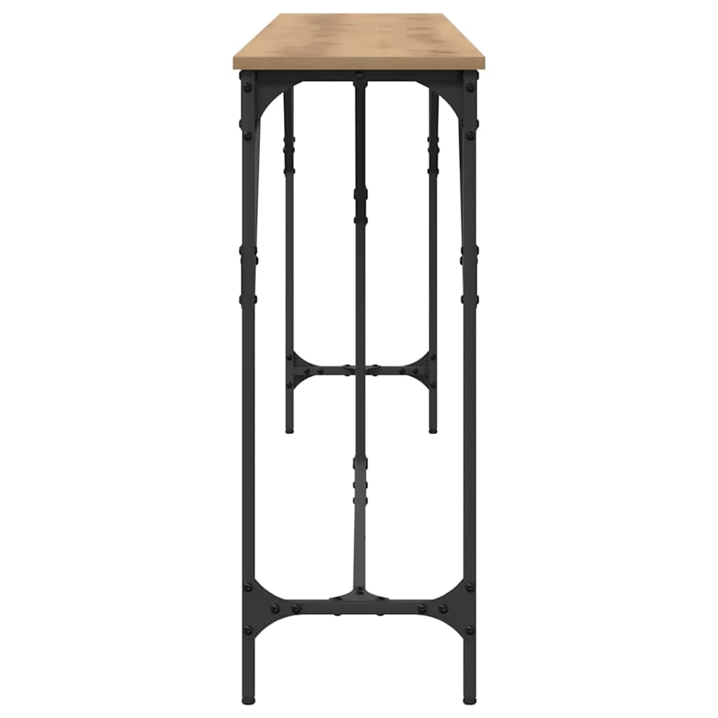 vidaXL Console Table Artisan oak 200 x 29 x 75 cm 6