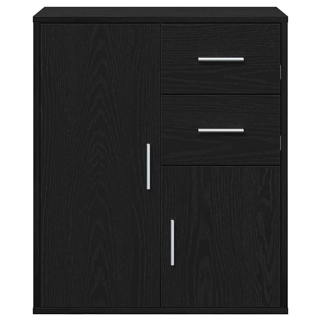 vidaXL Sideboard Black Oak 60 x 31 x 70 cm Engineered Wood 6