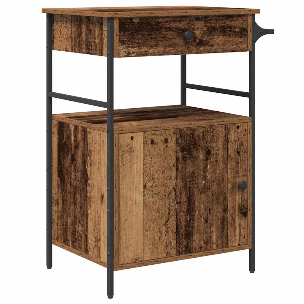 vidaXL Kitchen Trolley Old Wood 56 x 43 x 89.5 cm Engineered Wood 6