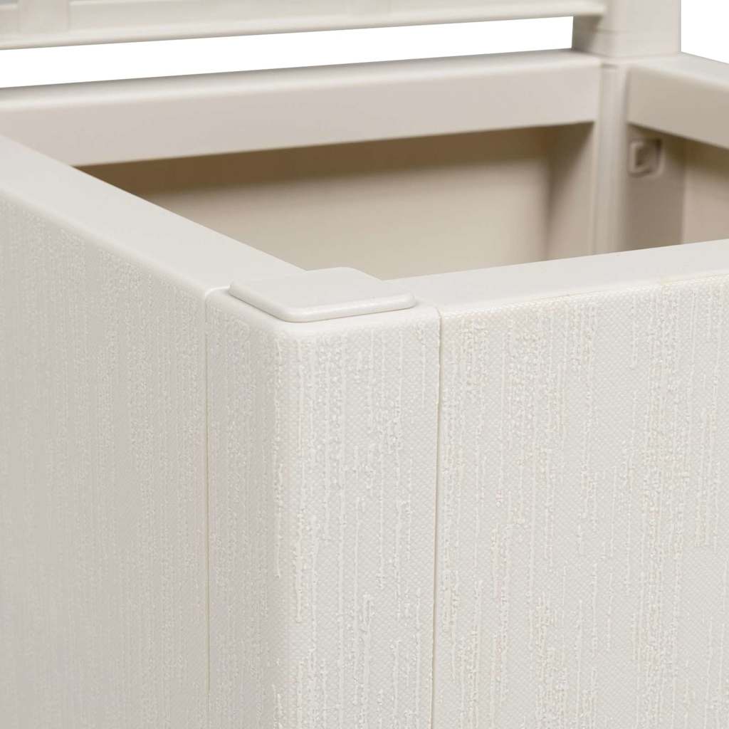 vidaXL Garden Planter with Trellis White 36 x 36 x 140 cm PP 6