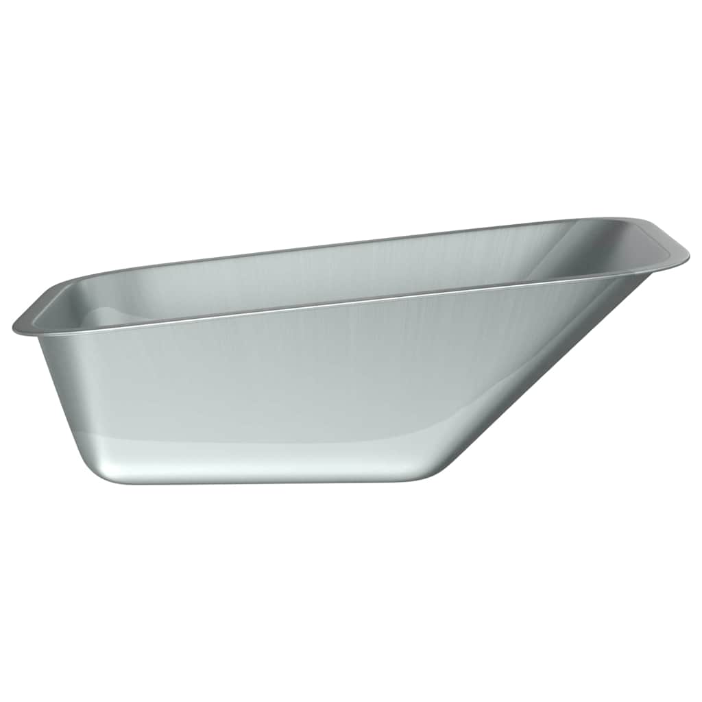 vidaXL Wheelbarrow Tray Replacement Silver 88 x 60 x 32 cm 6