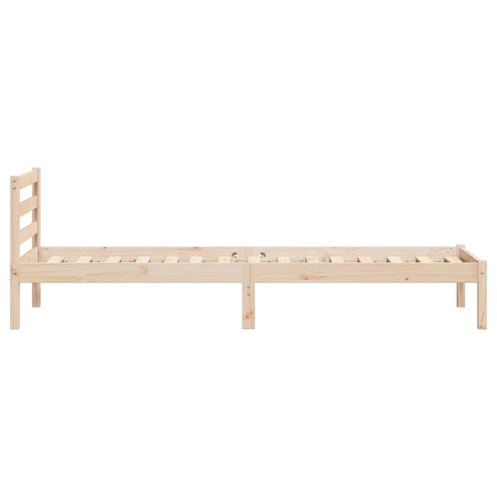 vidaXL Bed Frame Brown 215.5 x 85.5 x 69.5 cm Solid Pine Wood 6