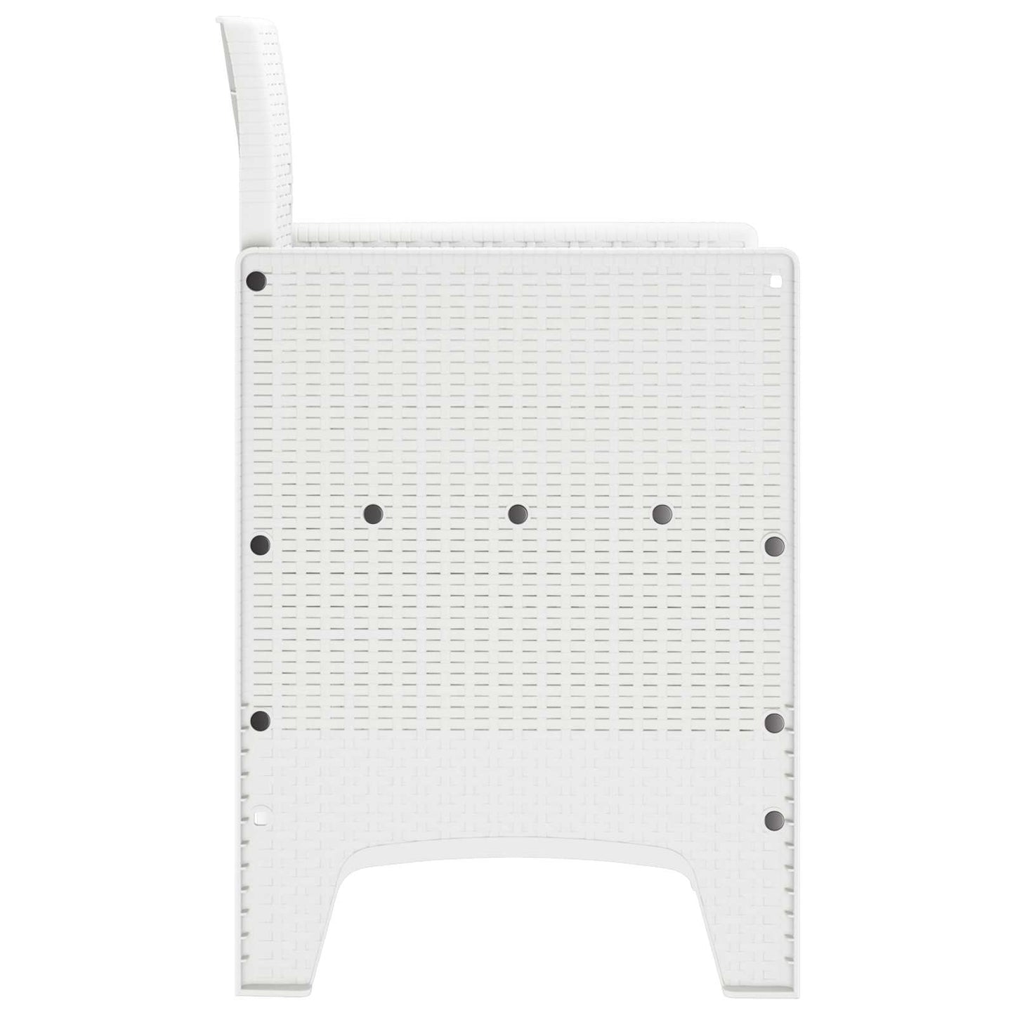 vidaXL Garden Chair 2 pcs White Polypropylene 6