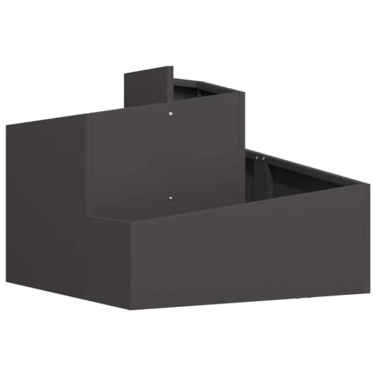 vidaXL Garden Planter Black 60 x 60 x 50 cm Cold-rolled Steel 2