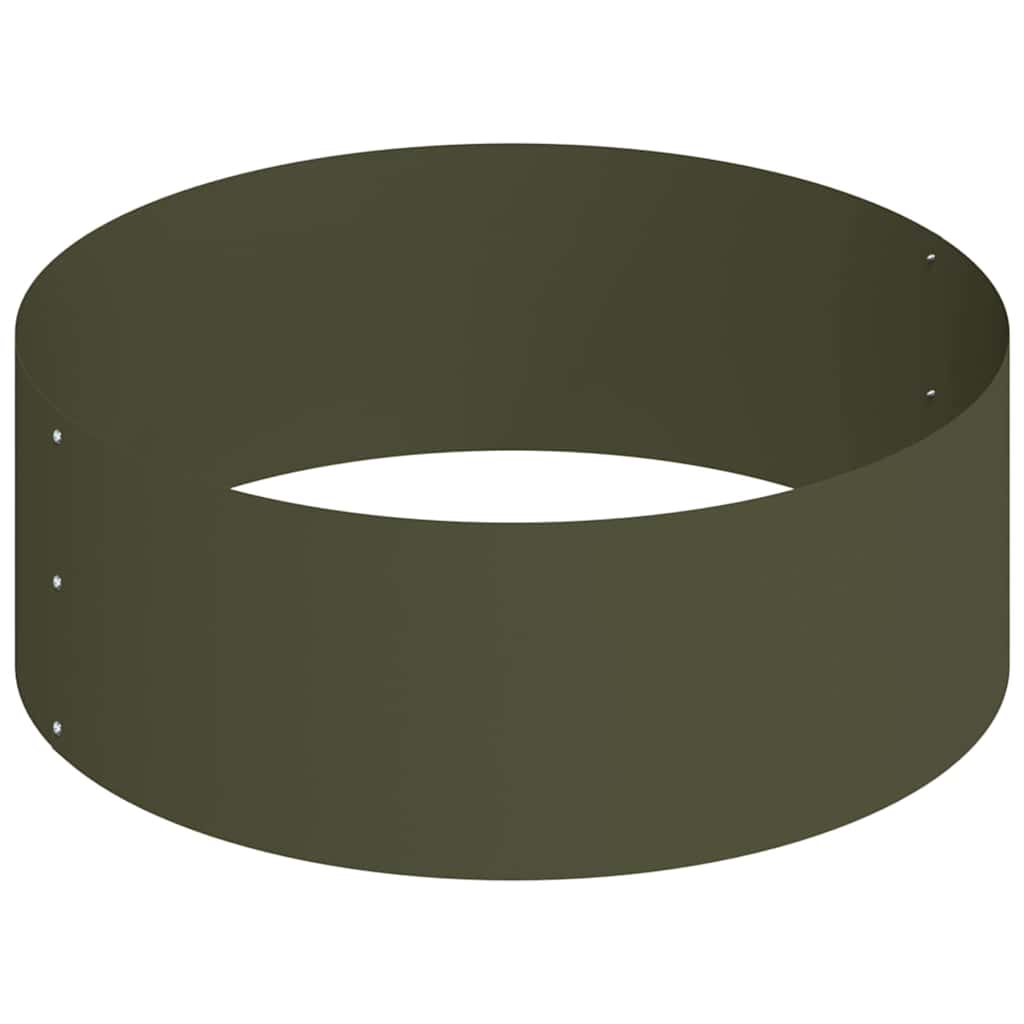 vidaXL Garden Planter Olive Green 90 x 90 x 20 cm Cold-rolled Steel 6