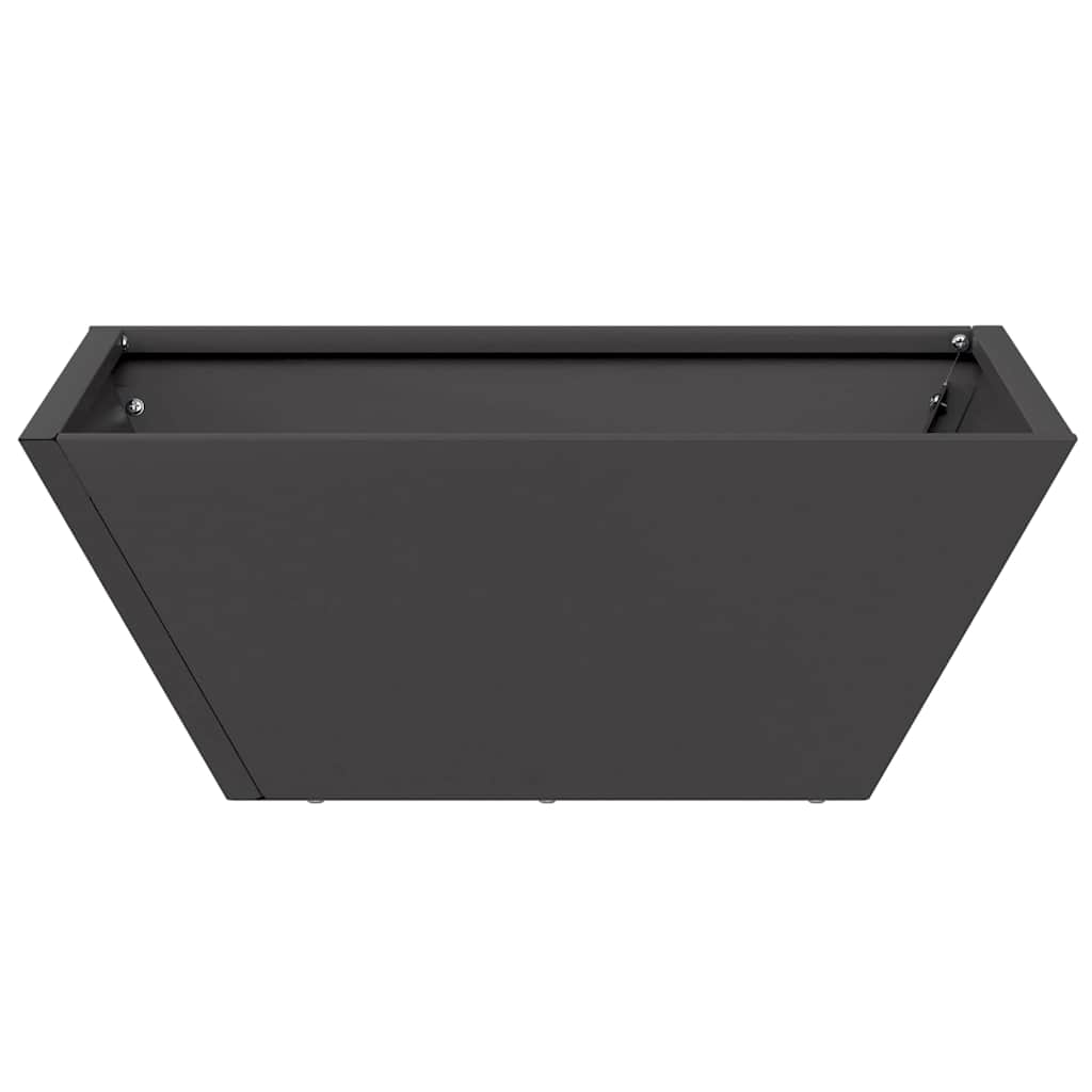 vidaXL Garden Planter 5 pcs Black 40 x 40 x 15 cm Cold-rolled Steel 6